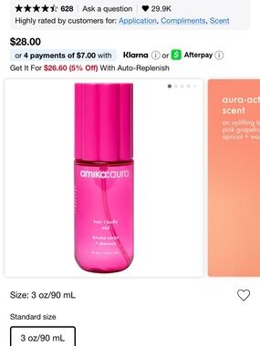 amika hair + body mist